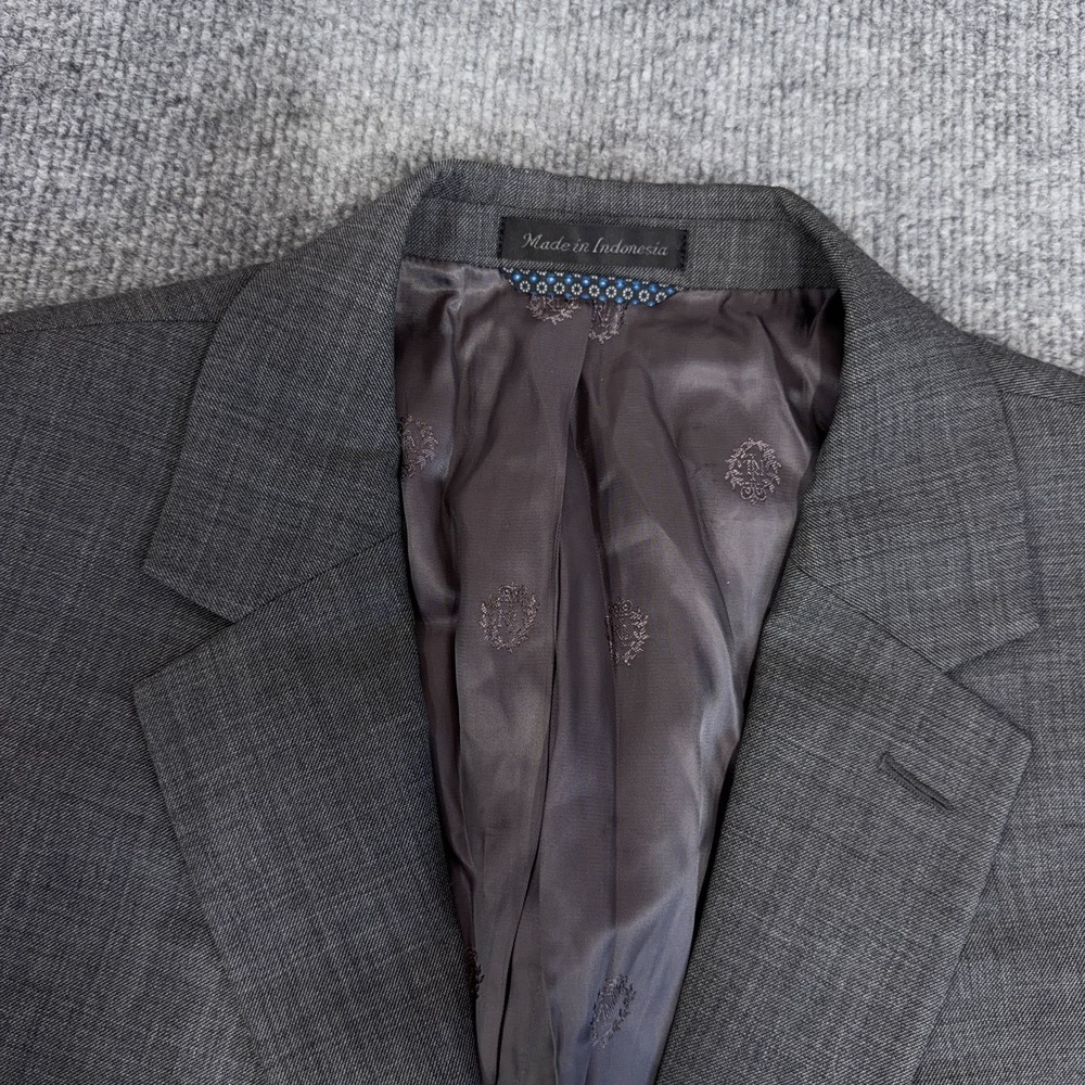 Ralph Lauren Blazer Jacket Men 48R Gray Wool Stretch Business Casual Sport Coat - Picture 4 of 13